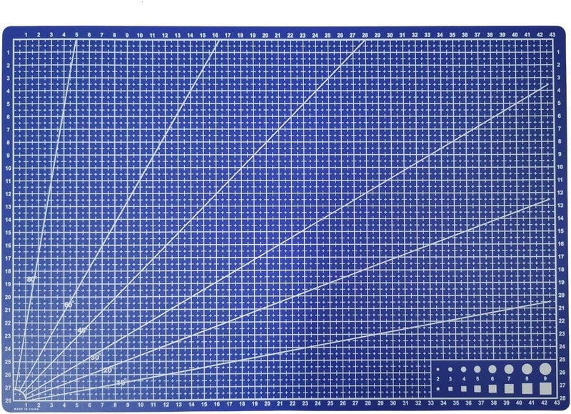 SCIKHEFT New A3 Double Side Craft Cutting Mat Cutting Board Sewing Pad Artist Carving Tools Handmade Crafts DIY Props (Blue) - Image 1